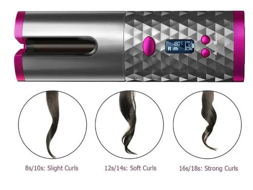 Cordless Automatc Curler مكواة تجعيد الشعر اللاسلكية الأوتوماتيكية