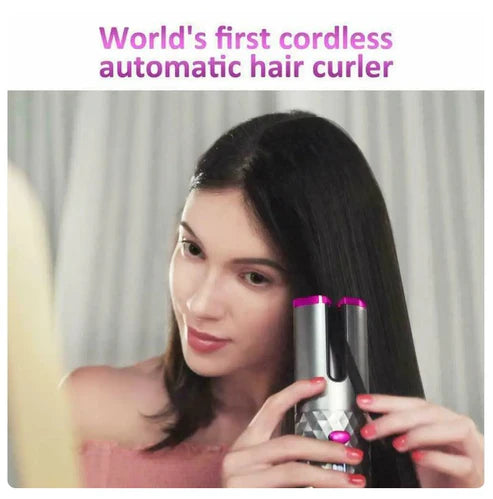 Cordless Automatc Curler   مكواة تجعيد الشعر اللاسلكية الأوتوماتيكية